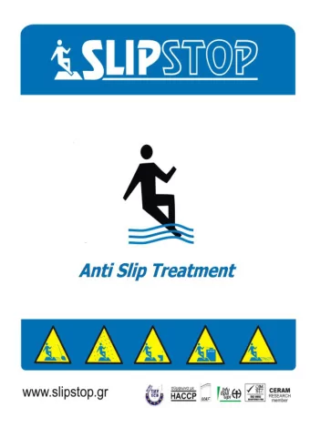 THE BEST ANTI-SLIP SOLUTION ALL OVER THE WORLD!  1. THE SLIPPERY FLOOR PROBLEM  Text  Slippery