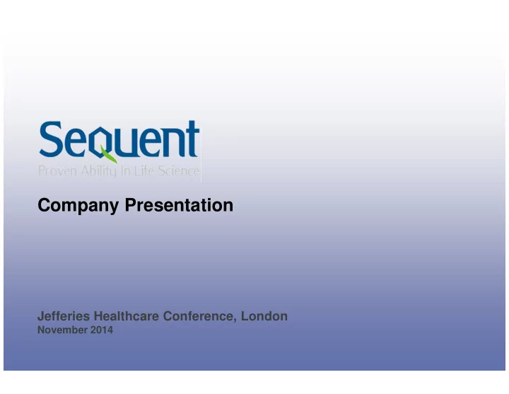 company presentation