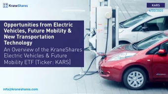 Mobility ETF (Ticker: KARS )  1  info@kraneshares.com  Introduction to KraneShares  About