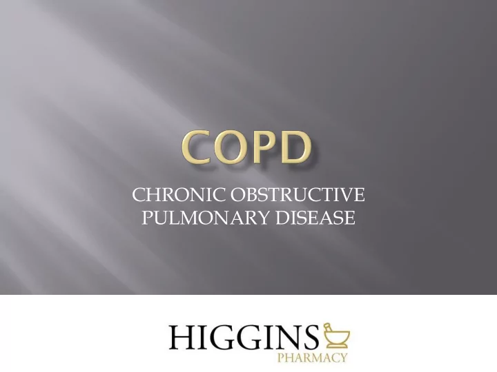 pulmonary disease