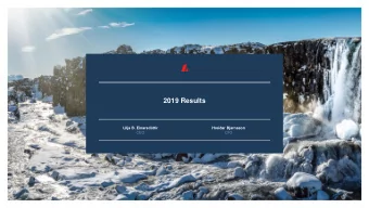2019 Results  Lilja B. Einarsdttir  Hreiar Bjarnason  CEO  CFO  DISCLAIMER  This