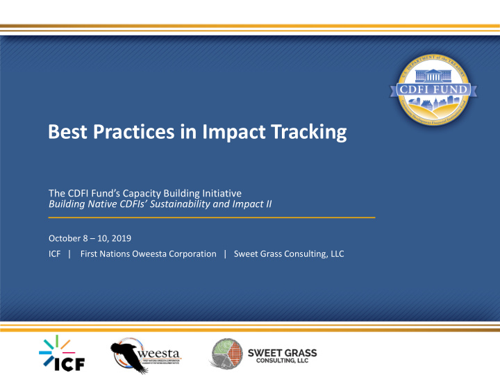 best practices in impact tracking