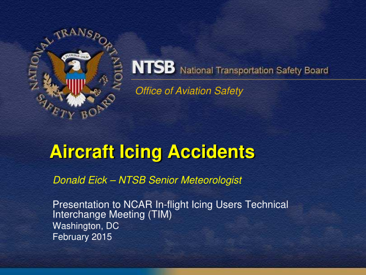 aircraft icing accidents