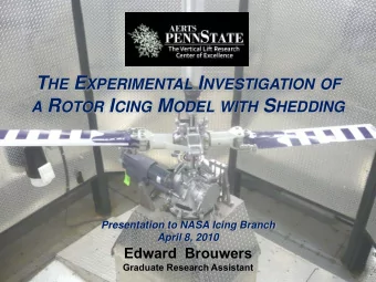 Agenda    Background/Motivation    ARISP Rotor Icing Model    Understanding AERTS