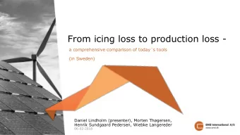 From icing loss to production loss -  a comprehensive comparison of todays tools  (in Sweden)