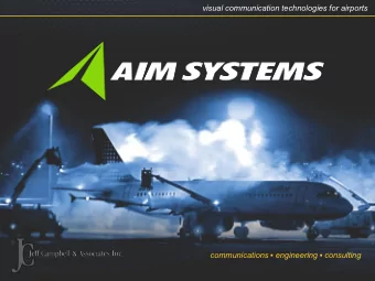 visual communication technologies for airports communications  engineering  consulting