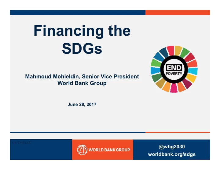 financing the sdgs
