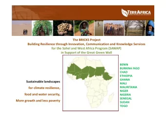 The BRICKS Project  Building Resilience through Innovation, Communication and Knowledge Services