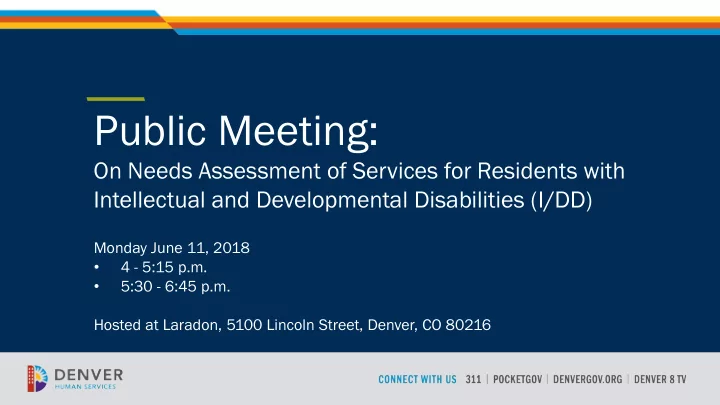 public meeting
