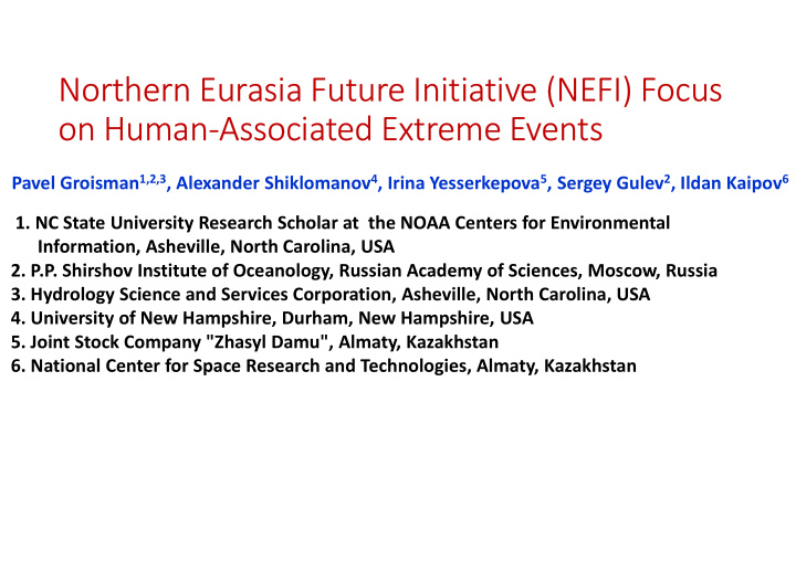 northern eurasia future initiative nefi focus on human