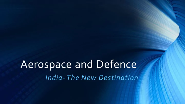 aerospace defence market