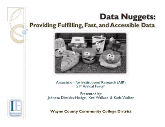 P  Providing Fulfilling, Fast, and Accessible Data  idi  F lfilli  F  t  d A  ibl  D t  Association