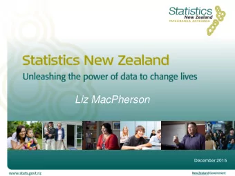 Liz MacPherson  December 2015  Strategic Direction: Unleashing  the power of data to change lives