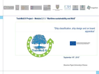 Ship classification, ship design and on board apparatus   September 16 th , 2015