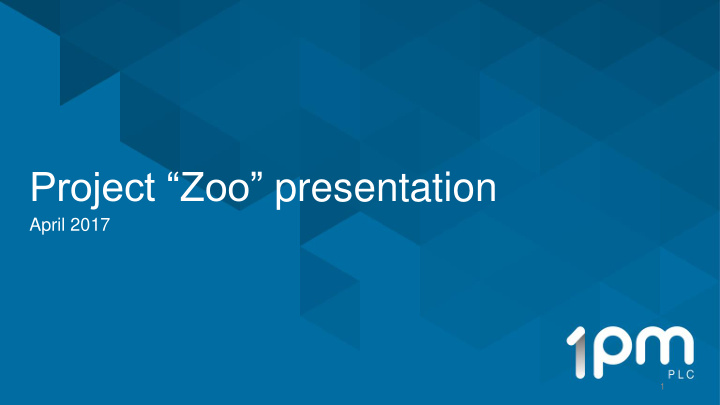 project zoo presentation