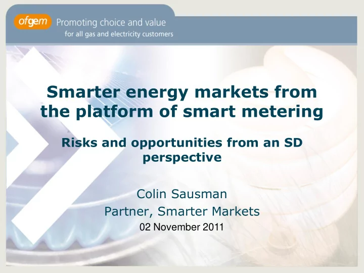 the platform of smart metering