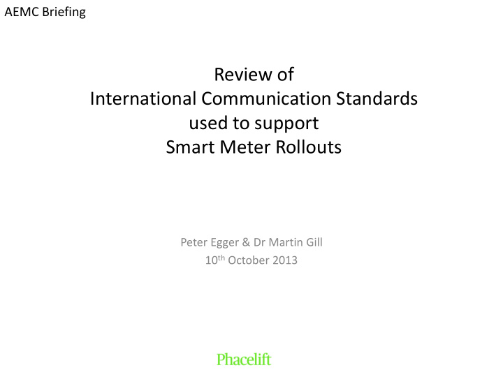 international communication standards