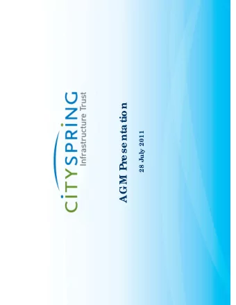 AGM Pre se nta tion  28 July 2011  0  Disclaimer  Disclaimer  This presentation is not and does not