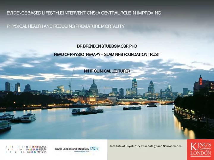 institute of psychiatry psychology and neuroscience