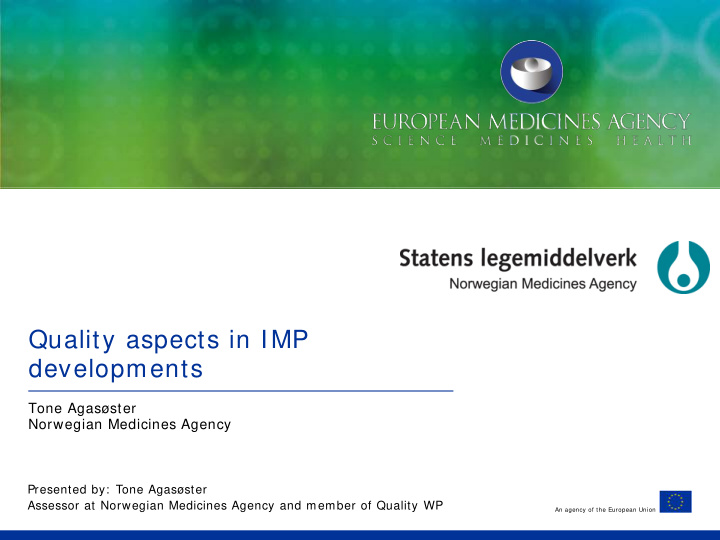 quality aspects in imp developments