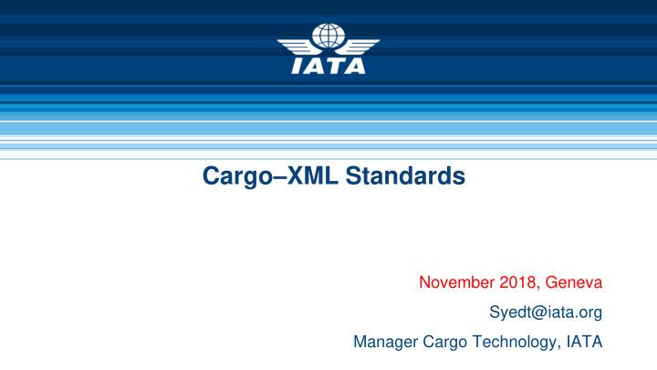 cargo xml standards