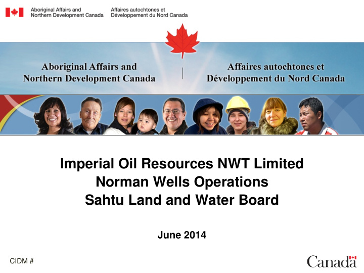 imperial oil resources nwt limited norman wells