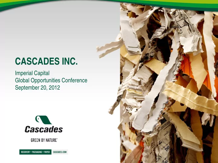 cascades inc