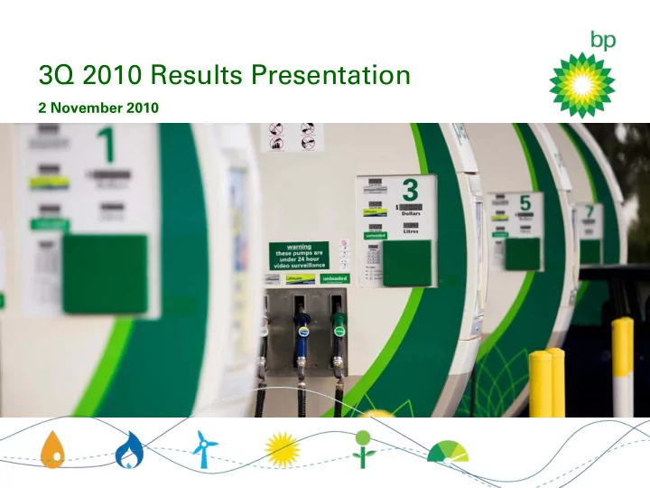 3q 2010 results presentation