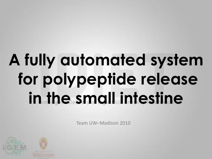 for polypeptide release