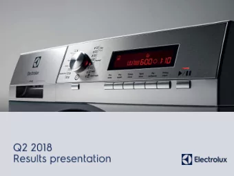 3  ELECTROLUX Q2 2018 PRESENTATION  Profitable growth in Premium