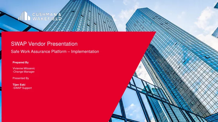 swap vendor presentation