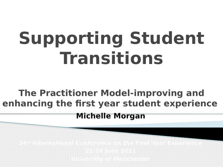 supporting student transitions