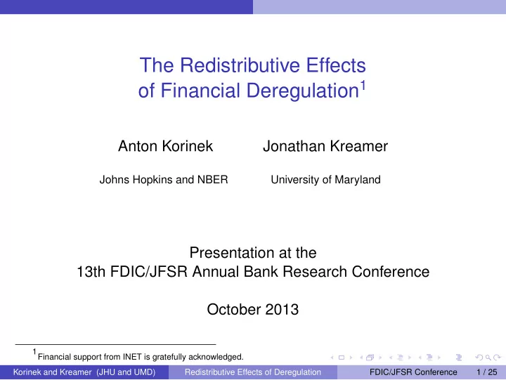 the redistributive effects