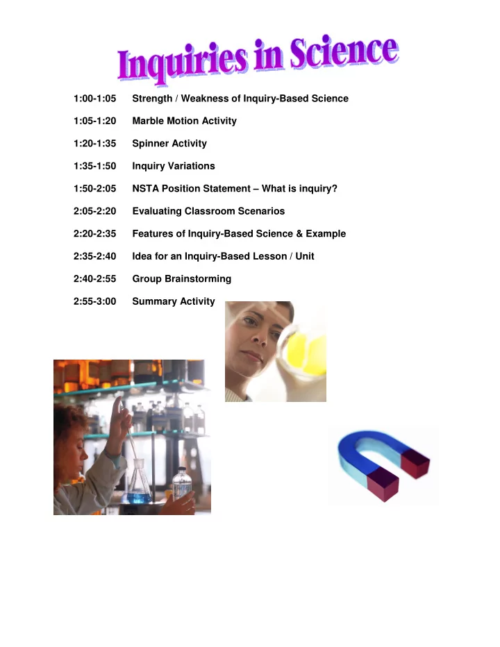 1 00 1 05 strength weakness of inquiry based science 1 05