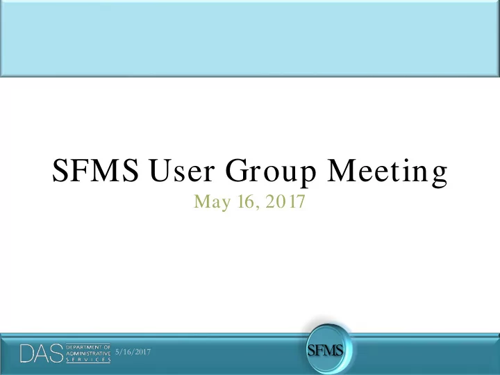 sfms user group meeting