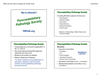 Were official!!!  Founding Members (Board of Directors):  Olca Basturk  Wendy Frankel