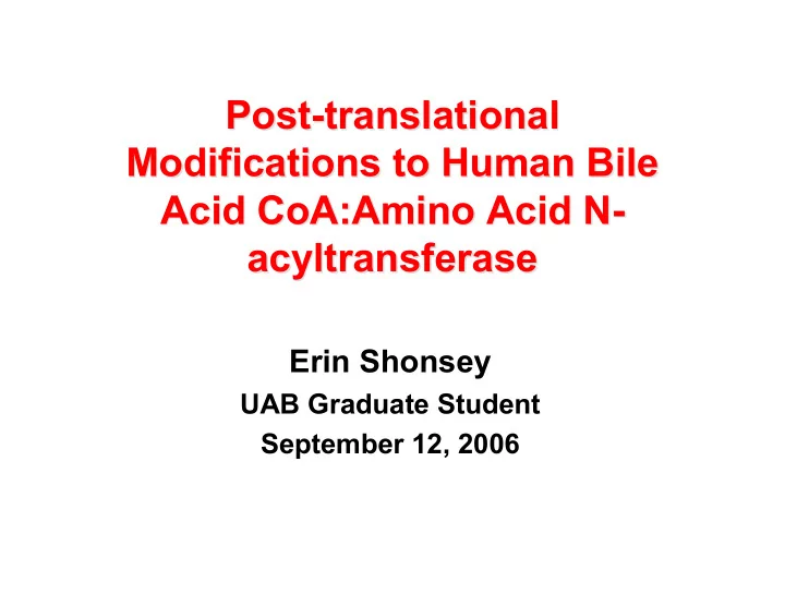 post translational post translational modifications to