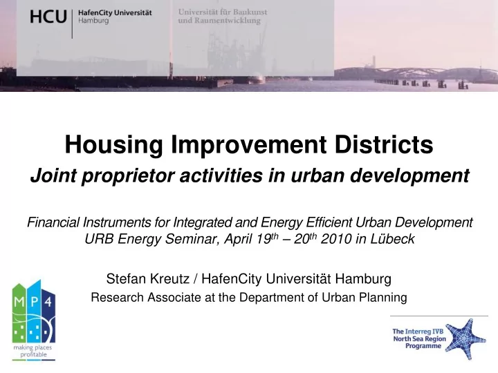 housing improvement districts