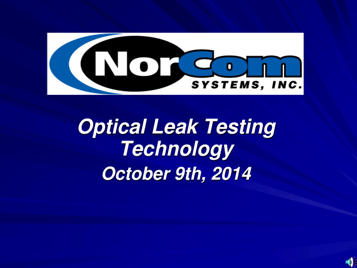 optical leak testing technology