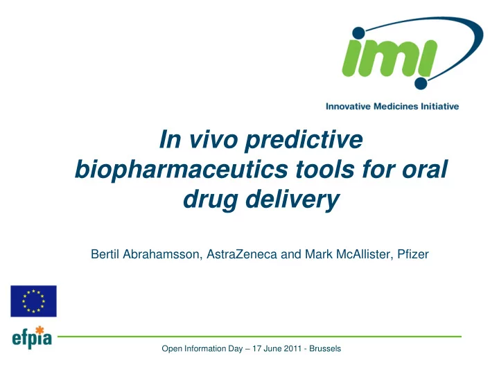 biopharmaceutics tools for oral