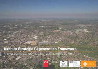 Birchills Strategic Regeneration Framework  Project Reference Group and Delivery Roundtable -