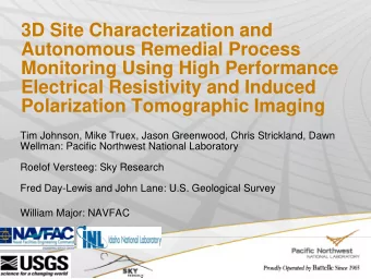 3D Site Characterization and  Autonomous Remedial Process  Monitoring Using High Performance