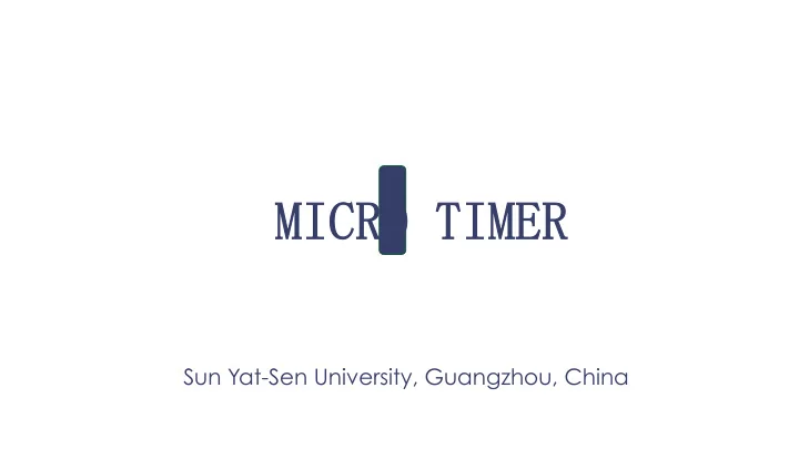 micro timer