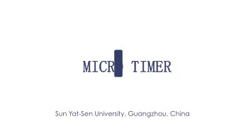 MICRO TIMER Sun Yat-Sen University, Guangzhou, China  MICRO TIMER recombinase 1.Circadian rhythm