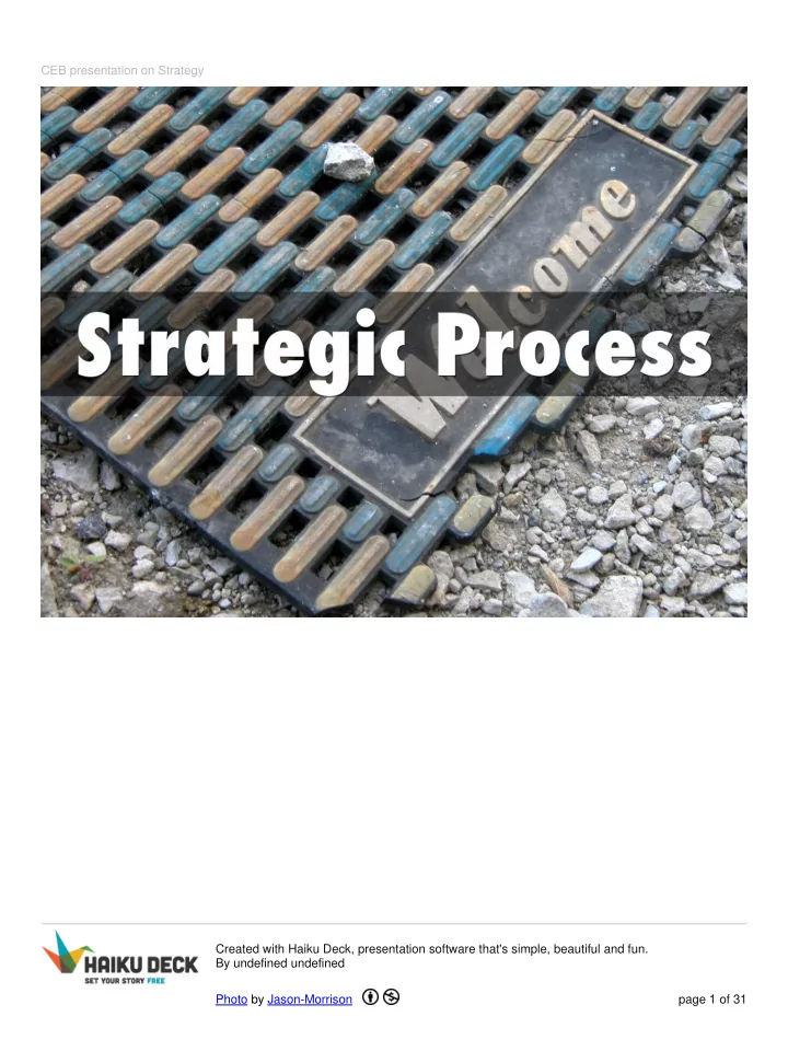 ceb presentation on strategy created with haiku deck