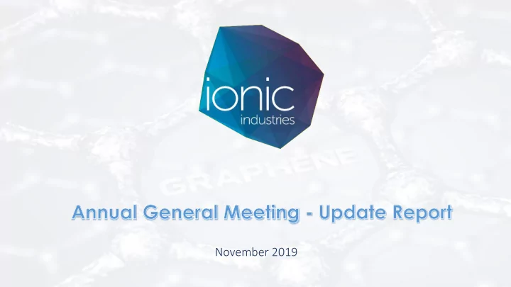 november 2019 disclaimer
