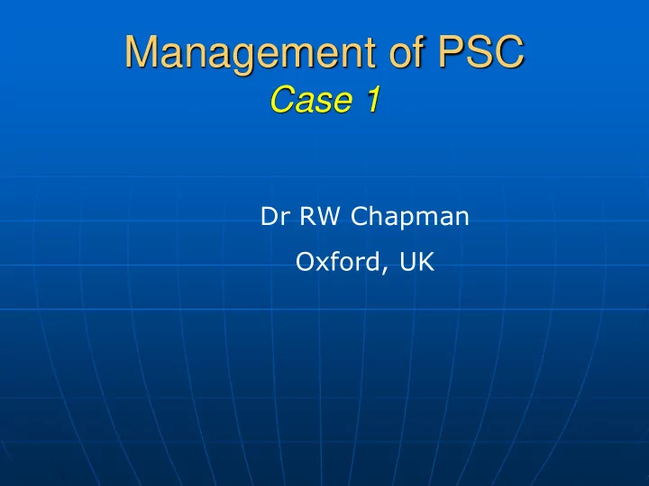 management of psc