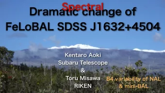 Dramatic change of  FeLoBAL SDSS J1632+4504  Kentaro Aoki  Subaru Telescope  &amp;  Toru Misawa