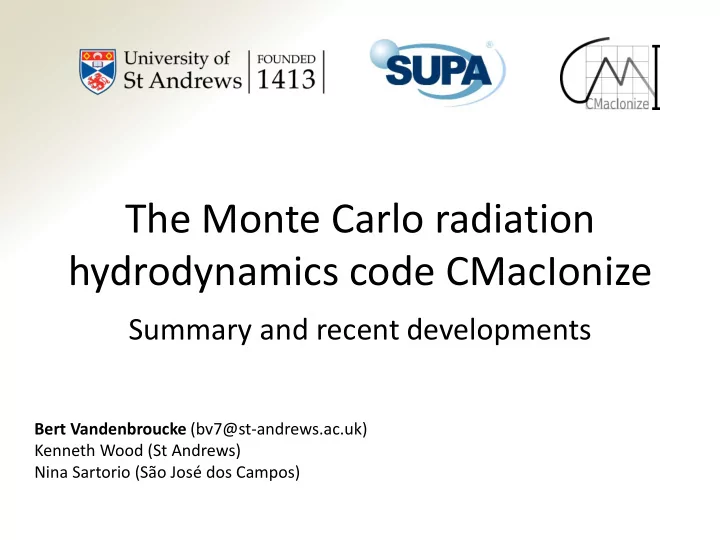 hydrodynamics code cmacionize