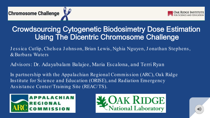 crowdsourcing cytogenetic biodosimetry dose estimation